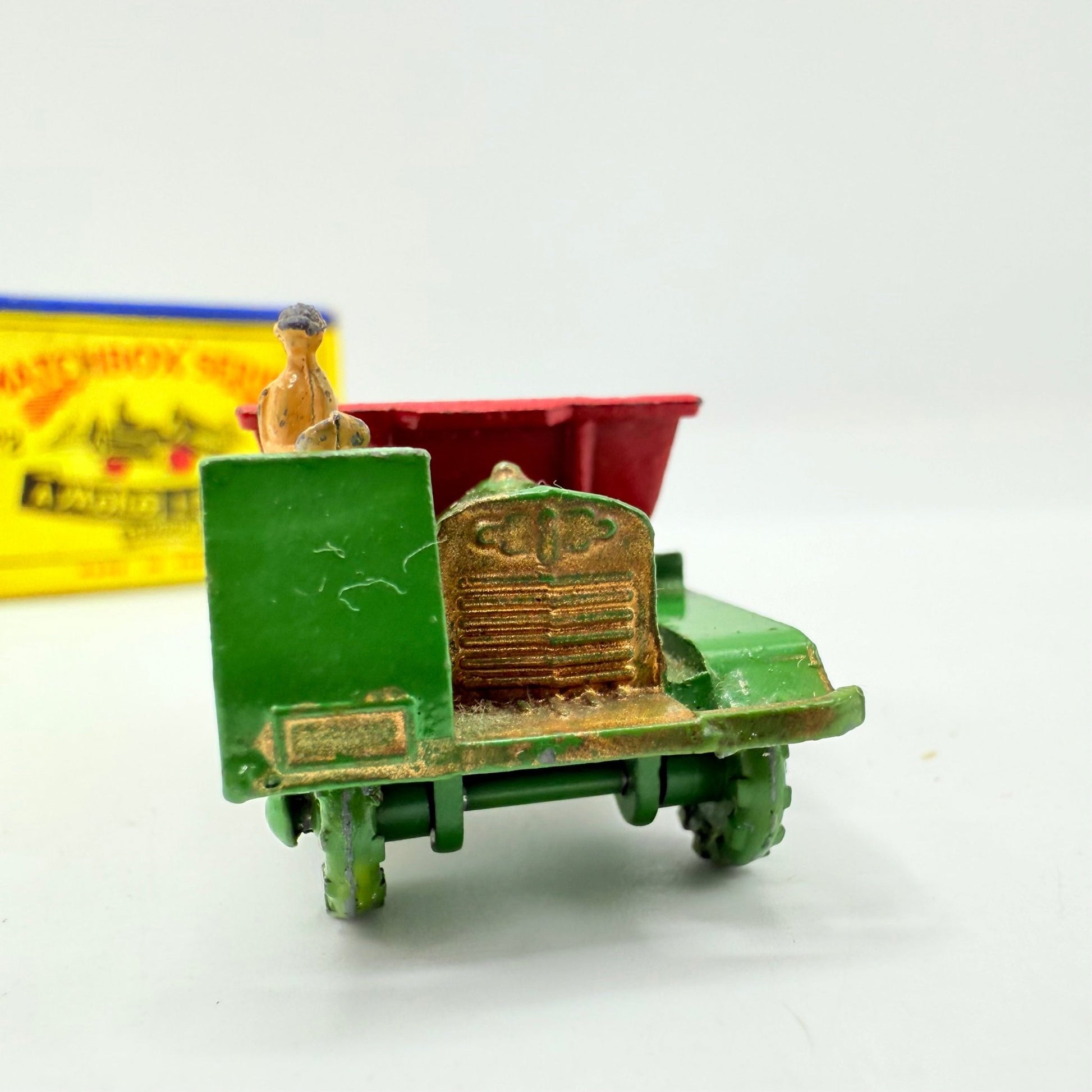 Matchbox Lesney 2a Muir Hill Green Wheels Damaged Script Box - Magic Matchbox