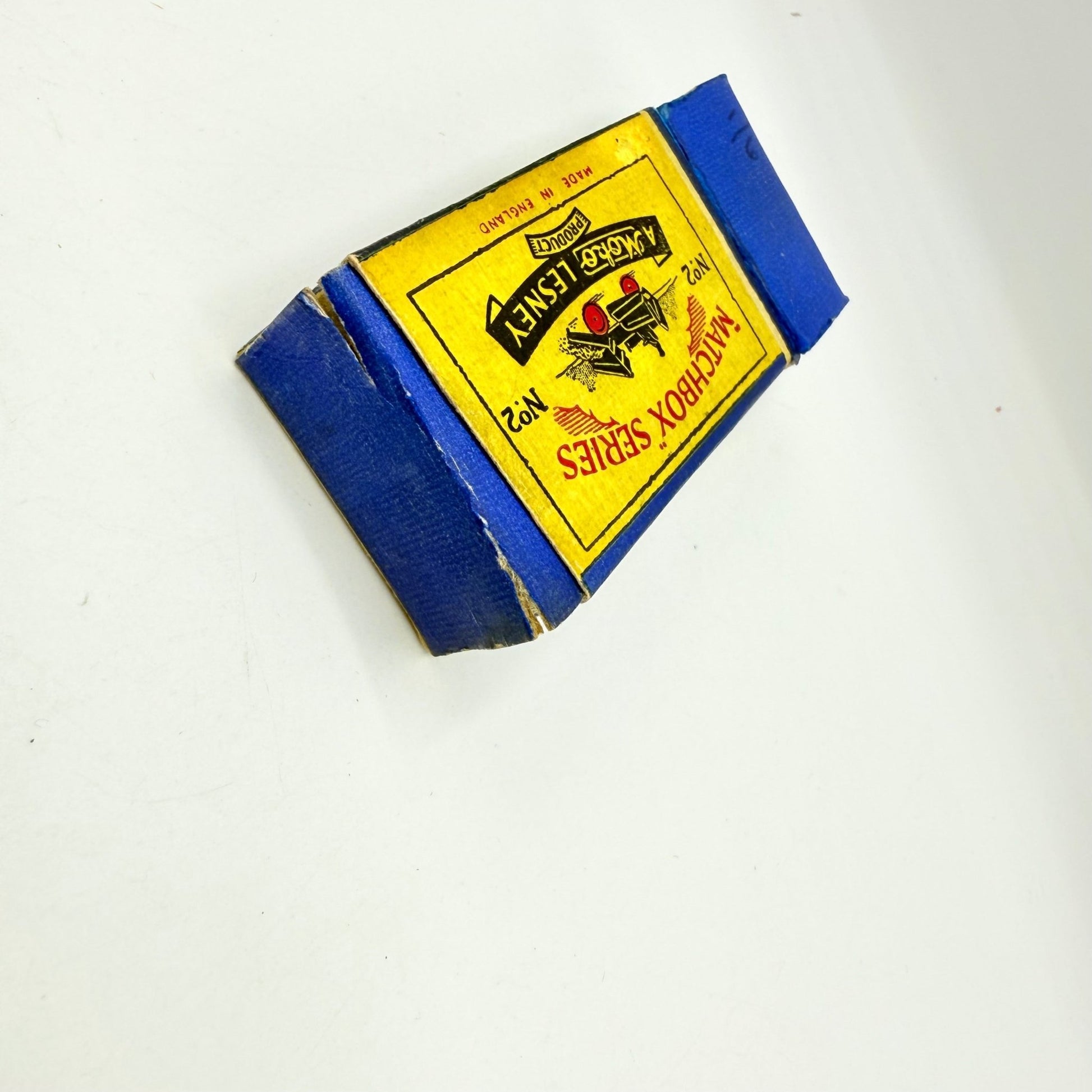 Matchbox Lesney 2a Muir Hill Green Wheels Damaged Script Box - Magic Matchbox