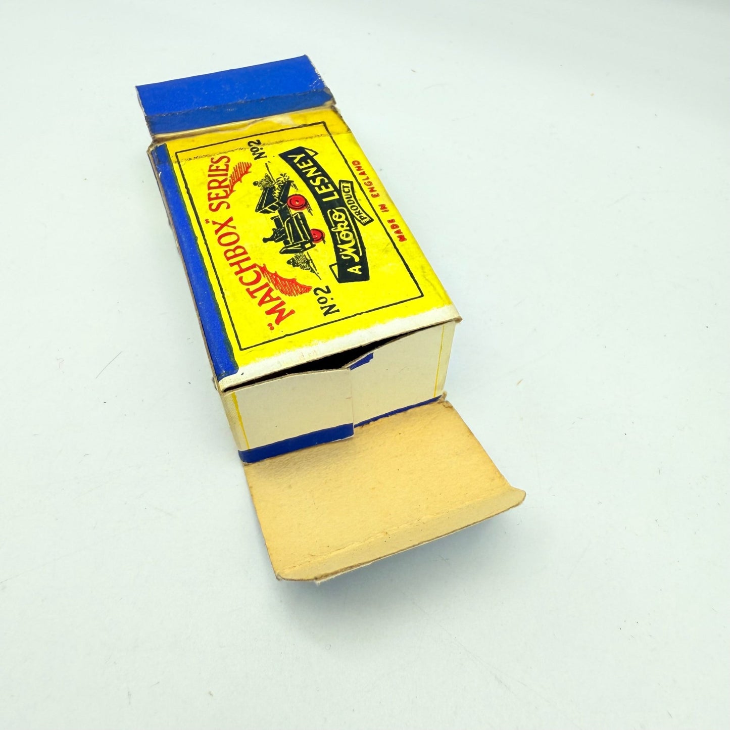 Matchbox Lesney 2a Muir Hill Green Wheels Damaged Script Box - Magic Matchbox