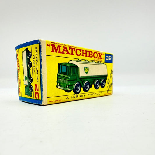 Matchbox Lesney 32C Leyland Petrol Tanker BP Empty Original Box - Magic Matchbox