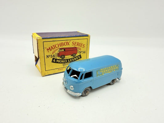 Matchbox Lesney 34a Blue Volkswagen Split Screen Microvan MW - Magic Matchbox