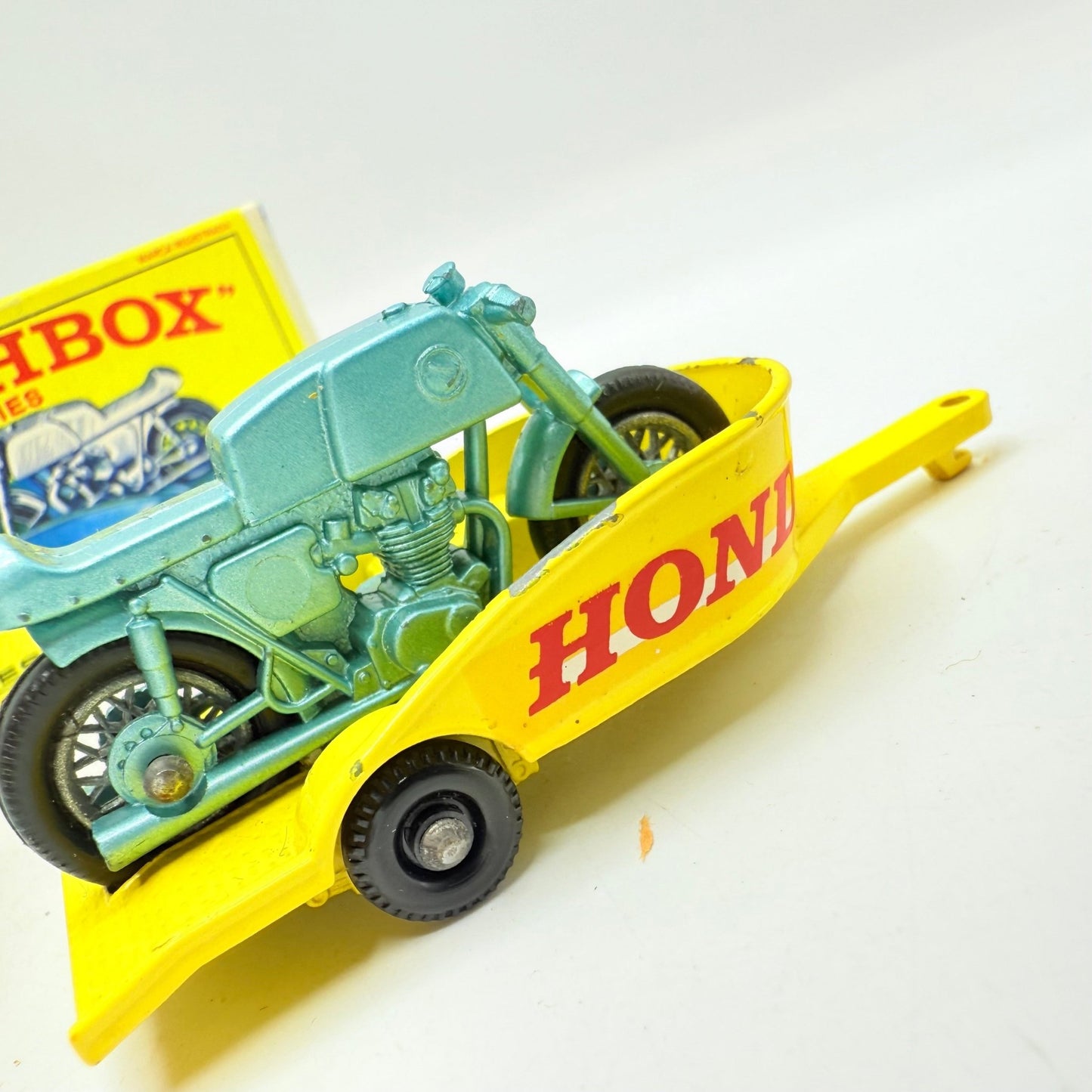 Matchbox Lesney 38c Honda Motorcycle and Trailer - Magic Matchbox