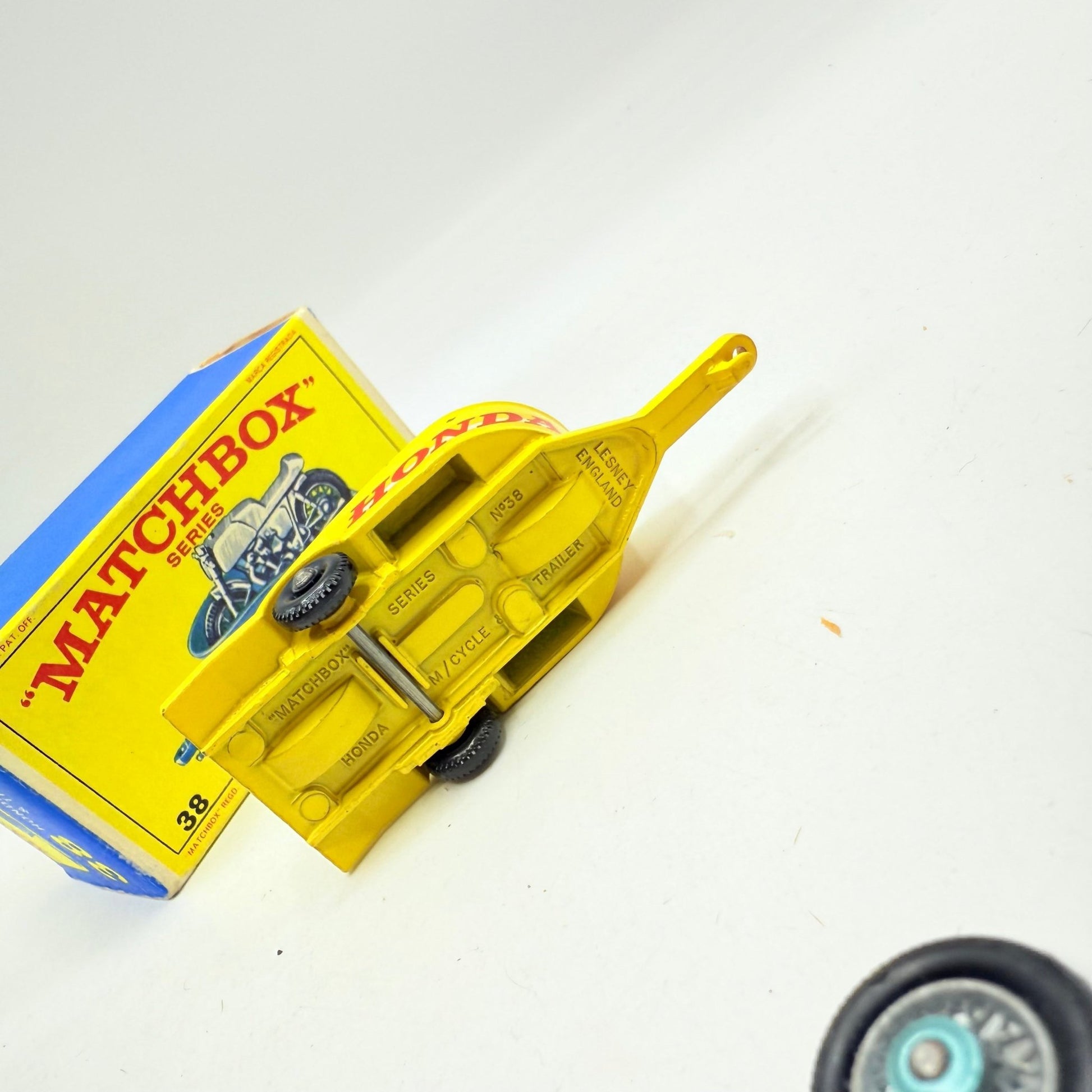 Matchbox Lesney 38c Honda Motorcycle and Trailer - Magic Matchbox