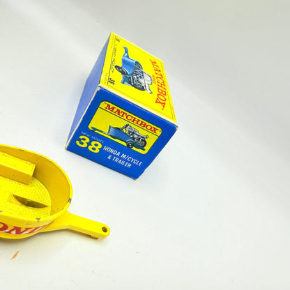 Matchbox Lesney 38c Honda Motorcycle and Trailer - Magic Matchbox