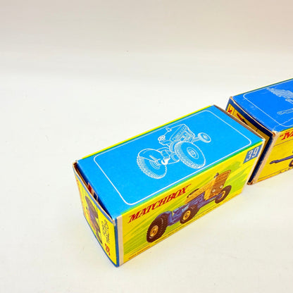Matchbox Lesney 39c Tractor In Orange With Trailer - Magic Matchbox
