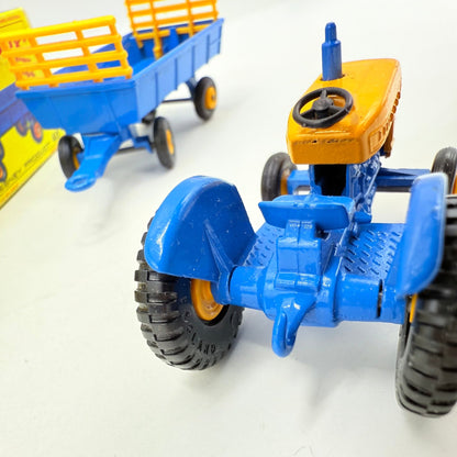 Matchbox Lesney 39c Tractor & Trailer 40c - RARE Taller Exhaust Stack. - Magic Matchbox