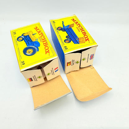 Matchbox Lesney 39c Tractor & Trailer 40c - RARE Taller Exhaust Stack. - Magic Matchbox