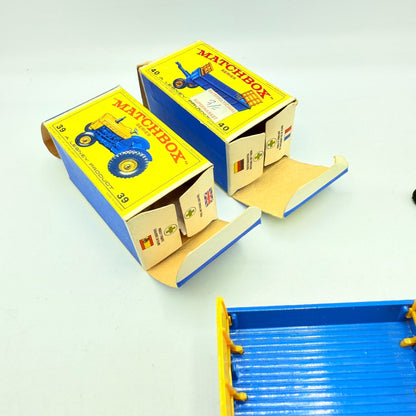 Matchbox Lesney 39c Tractor & Trailer 40c - RARE Taller Exhaust Stack. - Magic Matchbox