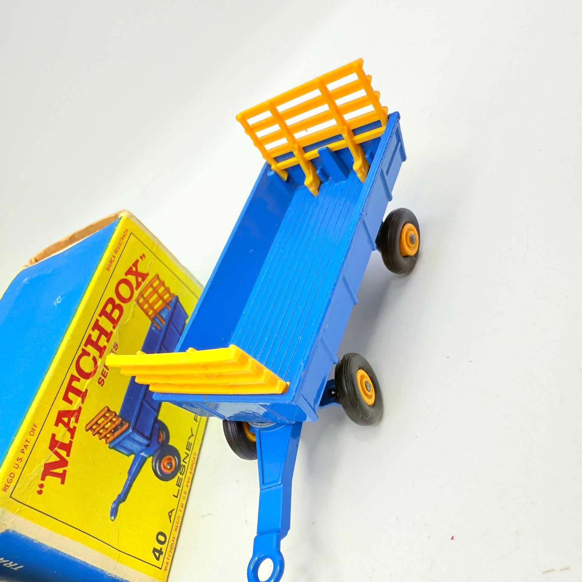 Matchbox Lesney 39c Tractor & Trailer 40c - RARE Taller Exhaust Stack. - Magic Matchbox