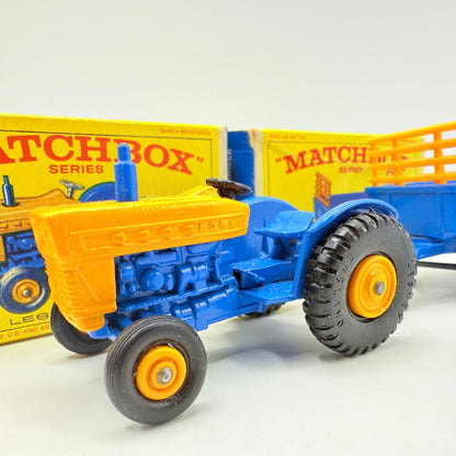 Matchbox Lesney 39c Tractor & Trailer 40c - RARE Taller Exhaust Stack. - Magic Matchbox