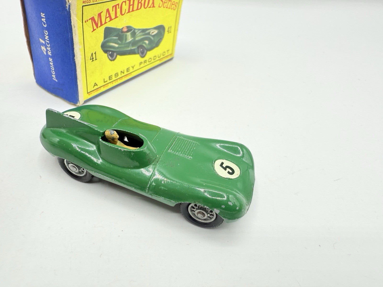 Matchbox Lesney 41b D Type Jaguar Wire Wheels RN 5 - Magic Matchbox