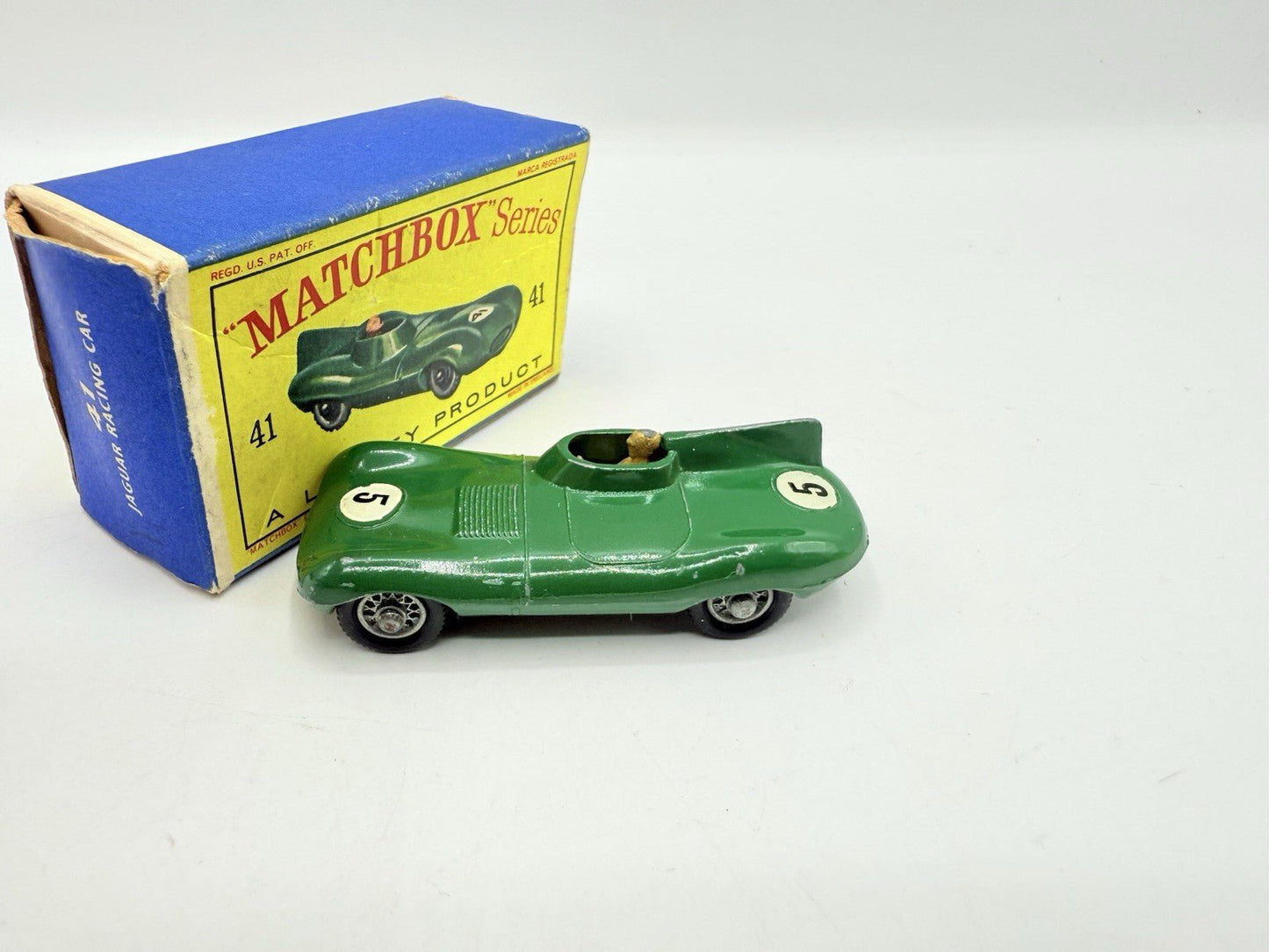 Matchbox Lesney 41b D Type Jaguar Wire Wheels RN 5 - Magic Matchbox