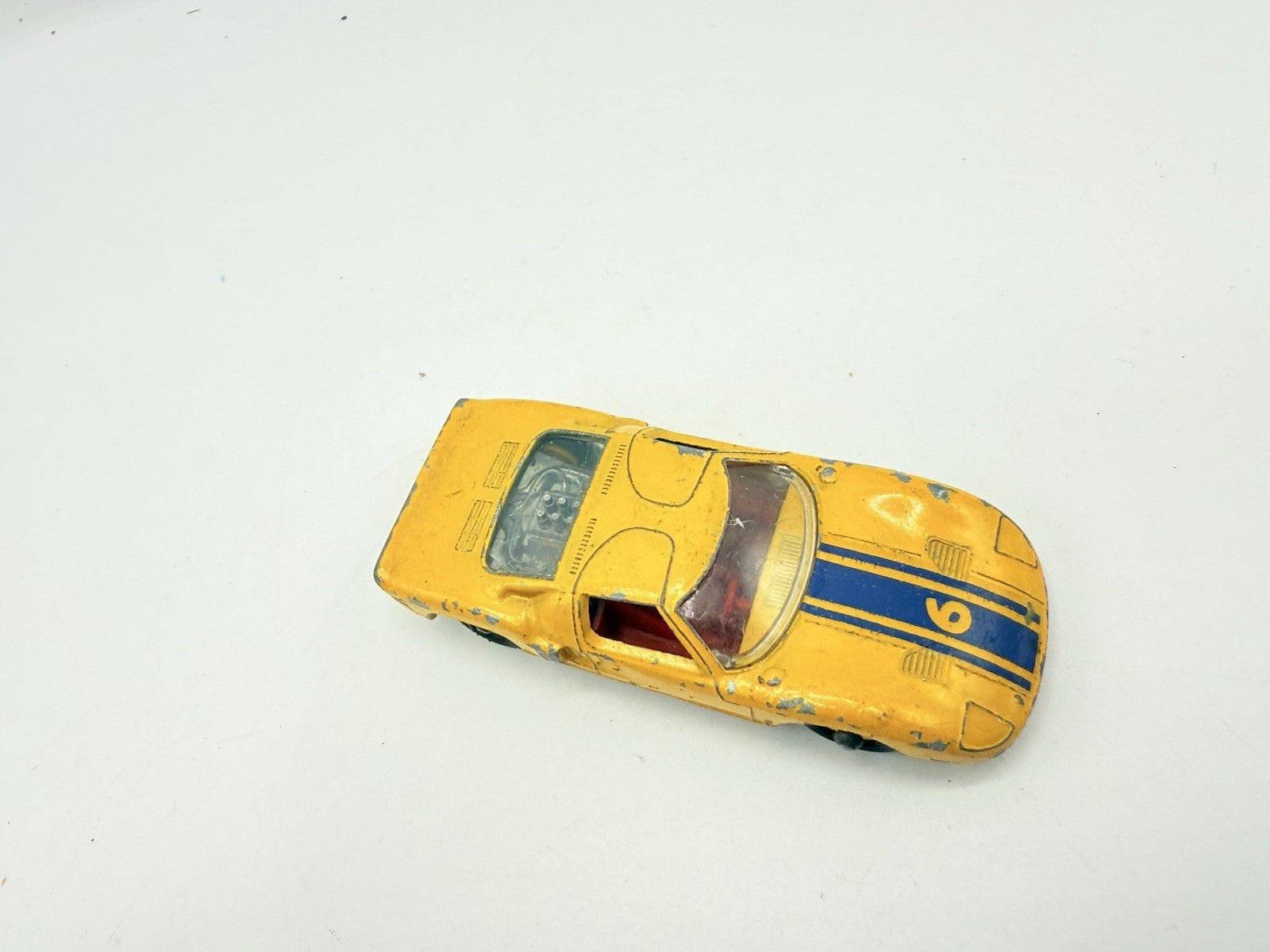 Matchbox Lesney 41c Ford GT In Yellow - Played With Model - Magic Matchbox