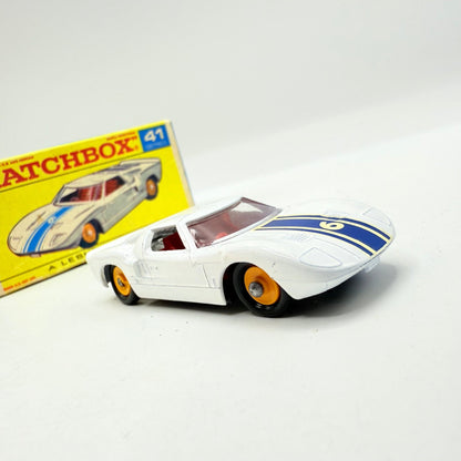 Matchbox Lesney 41c Ford GT40 with decal. Rare F - type Box - Magic Matchbox