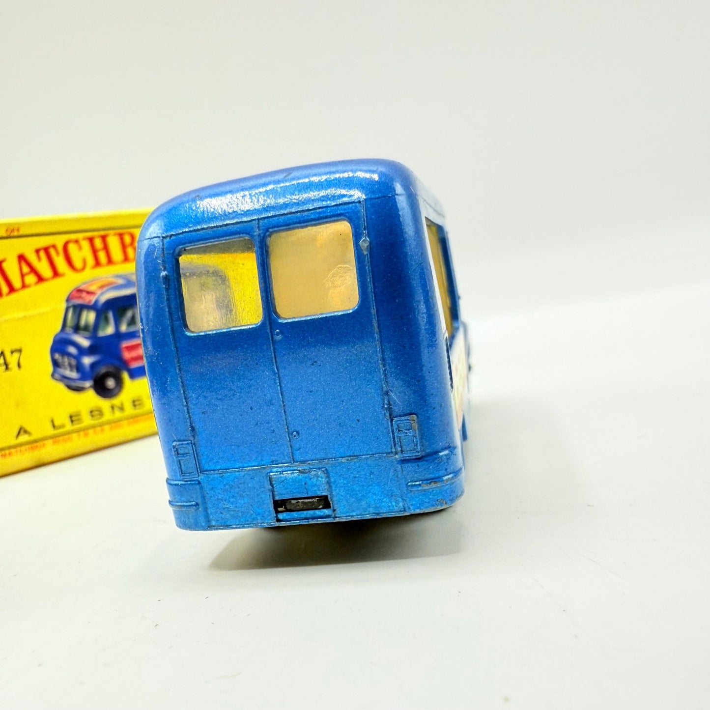 Matchbox Lesney 47b Commer Ice Cream Canteen Metallic Blue Paint - Magic Matchbox