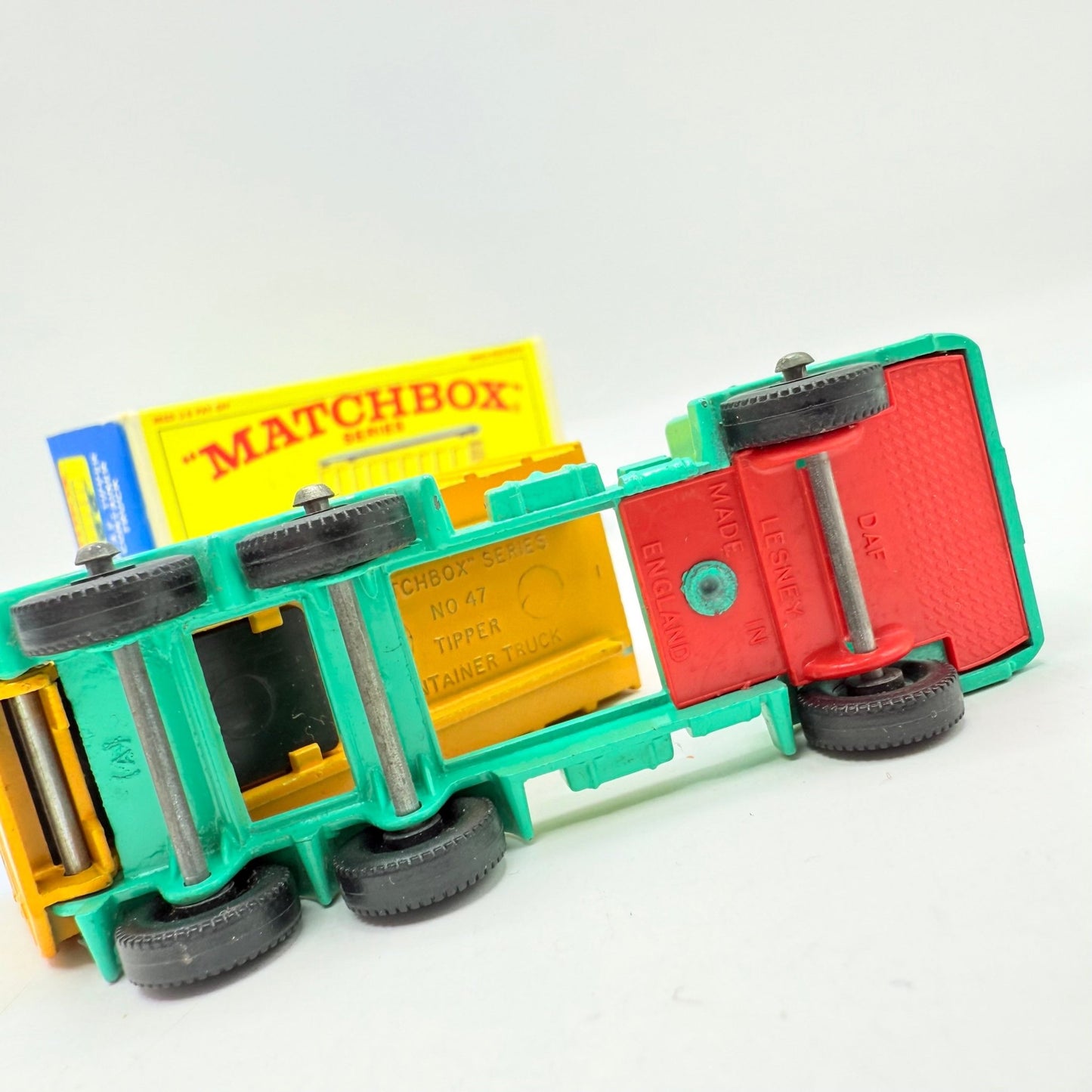Matchbox Lesney 47c DAF Tipper Container Truck Turquoise - Magic Matchbox