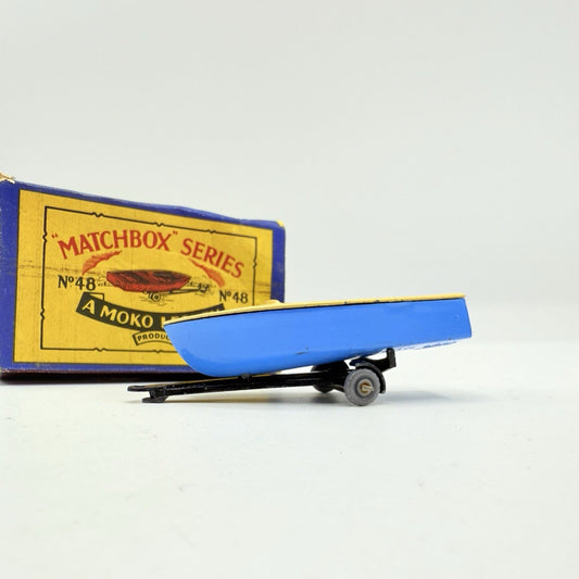 Matchbox Lesney 48a Meteor Sports Boat and Trailer GPW - Magic Matchbox