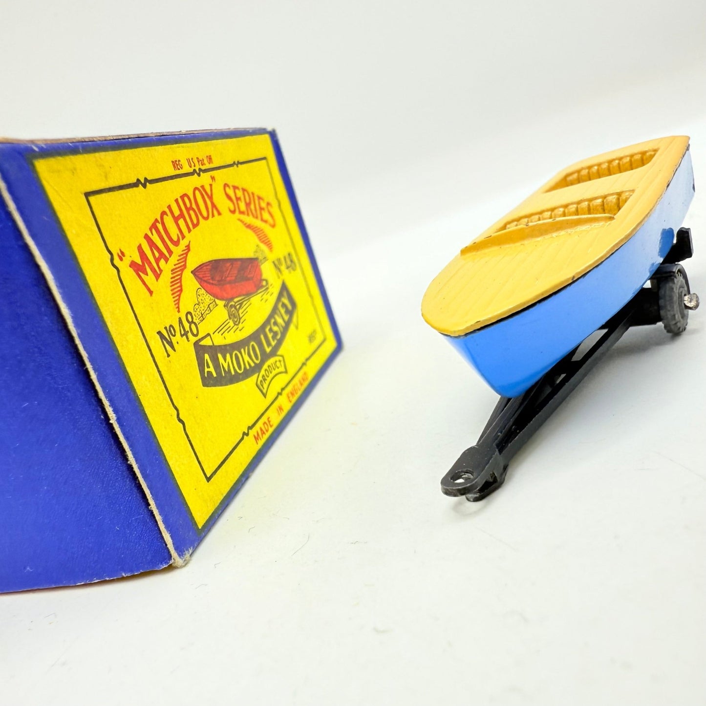 Matchbox Lesney 48a Meteor Sports Boat and Trailer MW - Magic Matchbox