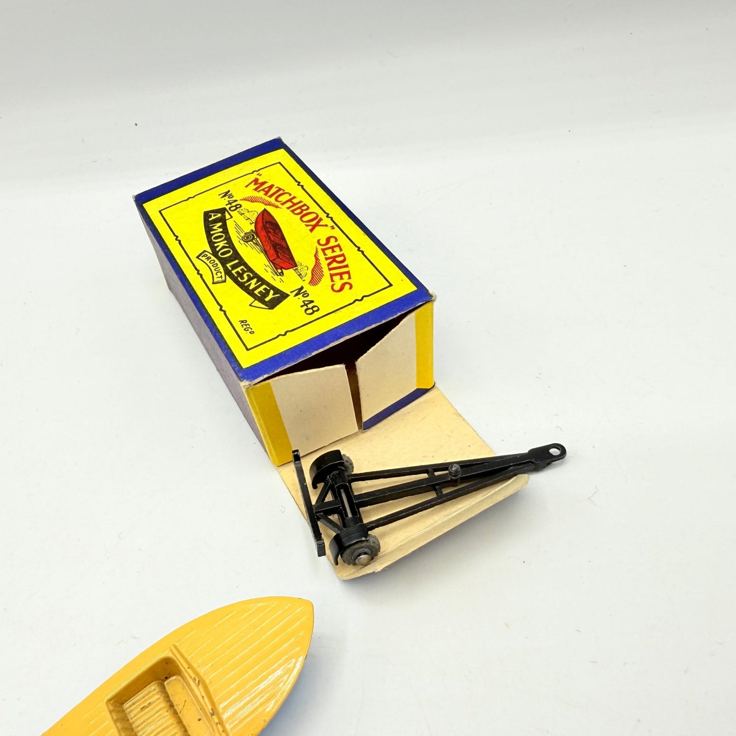 Matchbox Lesney 48a Meteor Sports Boat and Trailer MW - Magic Matchbox