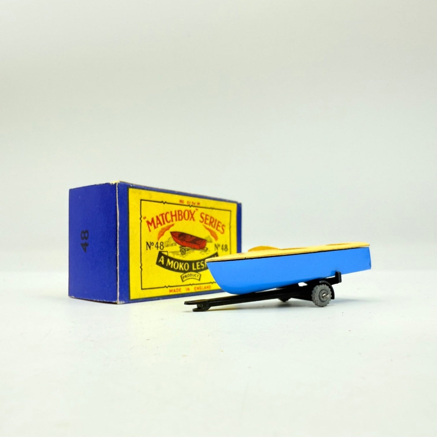 Matchbox Lesney 48a Meteor Sports Boat and Trailer MW - Magic Matchbox