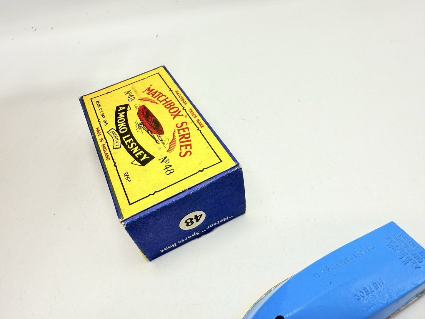 Matchbox Lesney 48a Meteor Sports Boat and Trailer RARE SPW - Magic Matchbox