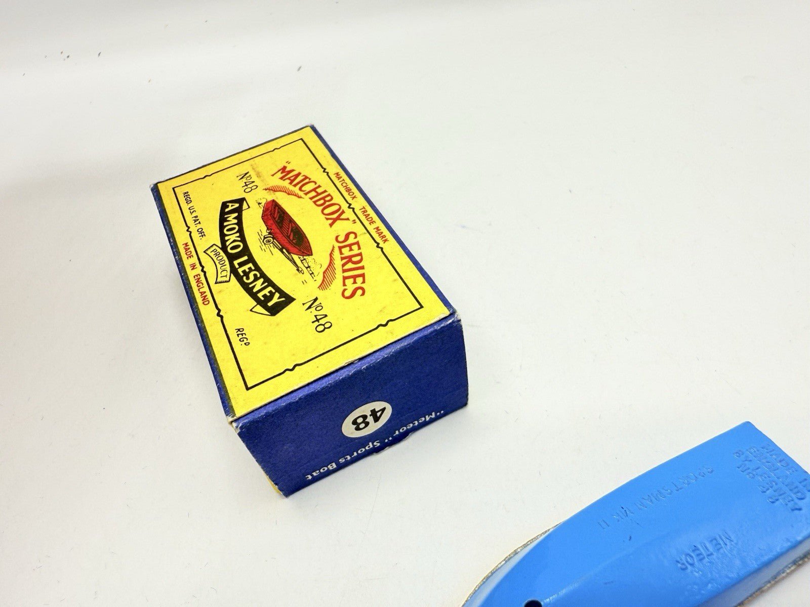 Matchbox Lesney 48a Meteor Sports Boat and Trailer RARE SPW - Magic Matchbox