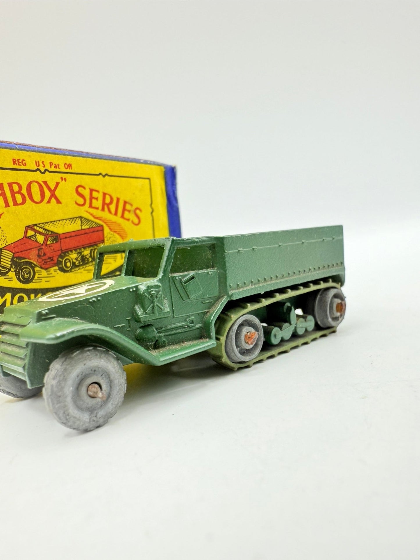 Matchbox Lesney 49a Half Track Personnel Carrier Metal Wheels & Rollers - Magic Matchbox
