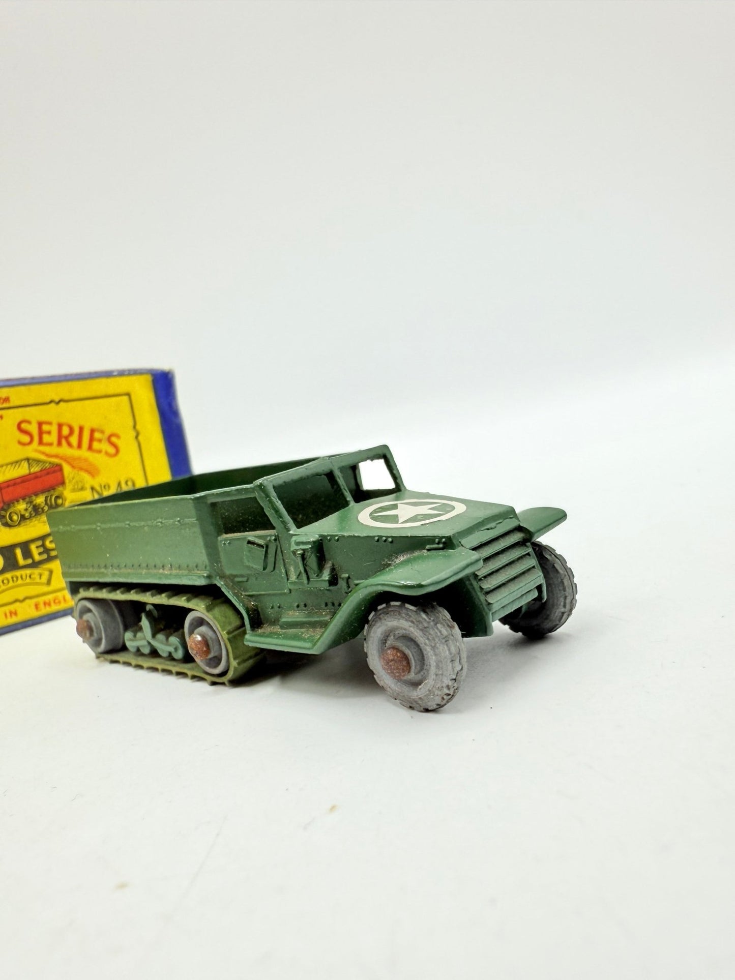 Matchbox Lesney 49a Half Track Personnel Carrier Metal Wheels & Rollers - Magic Matchbox