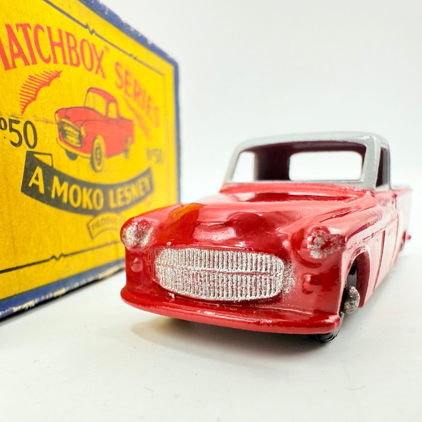 Matchbox Lesney 50a Commer Pick - up Truck Red/Grey BPW - Magic Matchbox