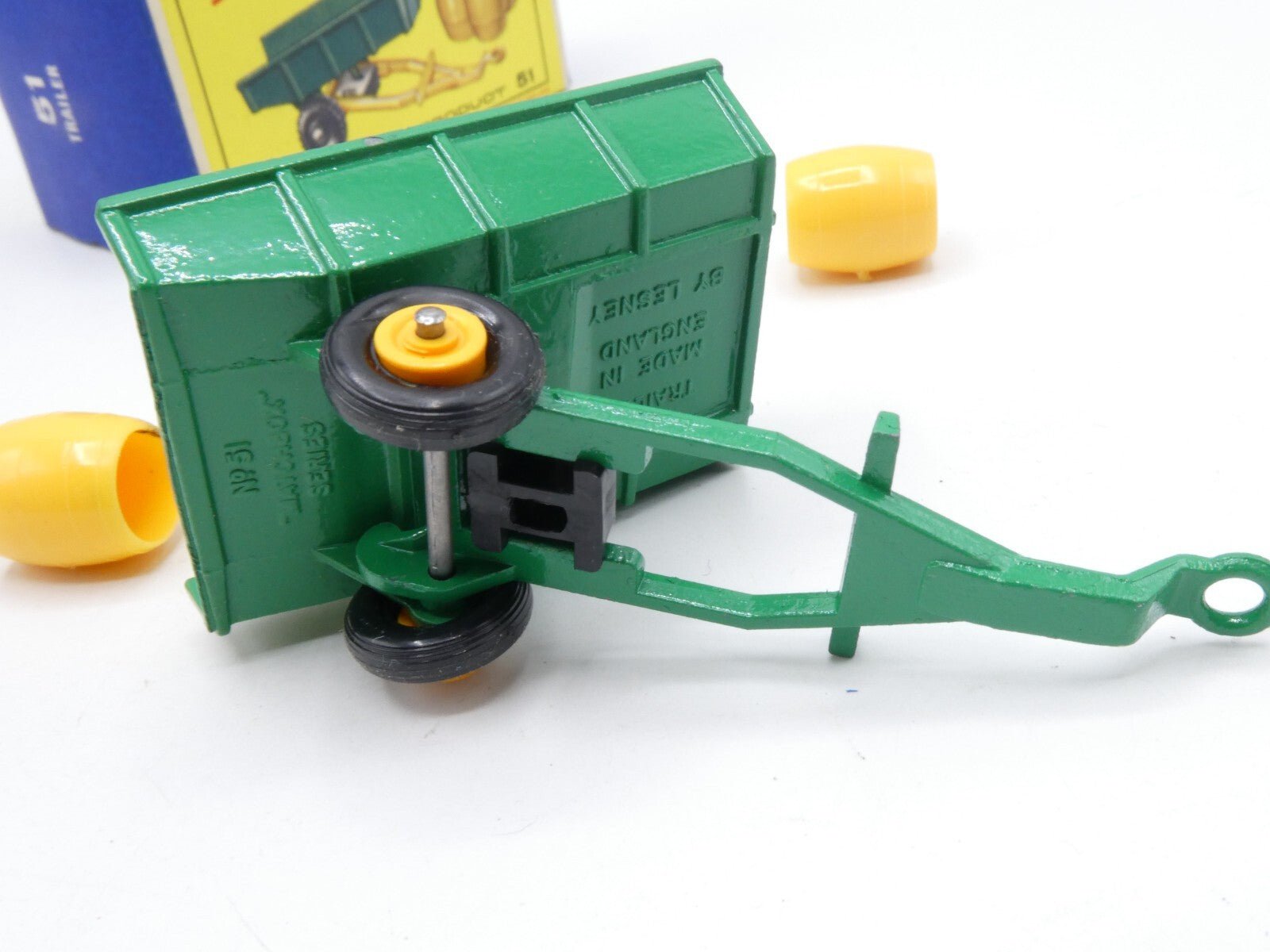 Matchbox Lesney 51b Farm Trailer with Black Tyres - Magic Matchbox