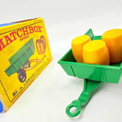 Matchbox Lesney 51b Farm Trailer with Black Tyres - Magic Matchbox