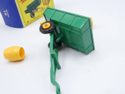 Matchbox Lesney 51b Farm Trailer with Black Tyres - Magic Matchbox