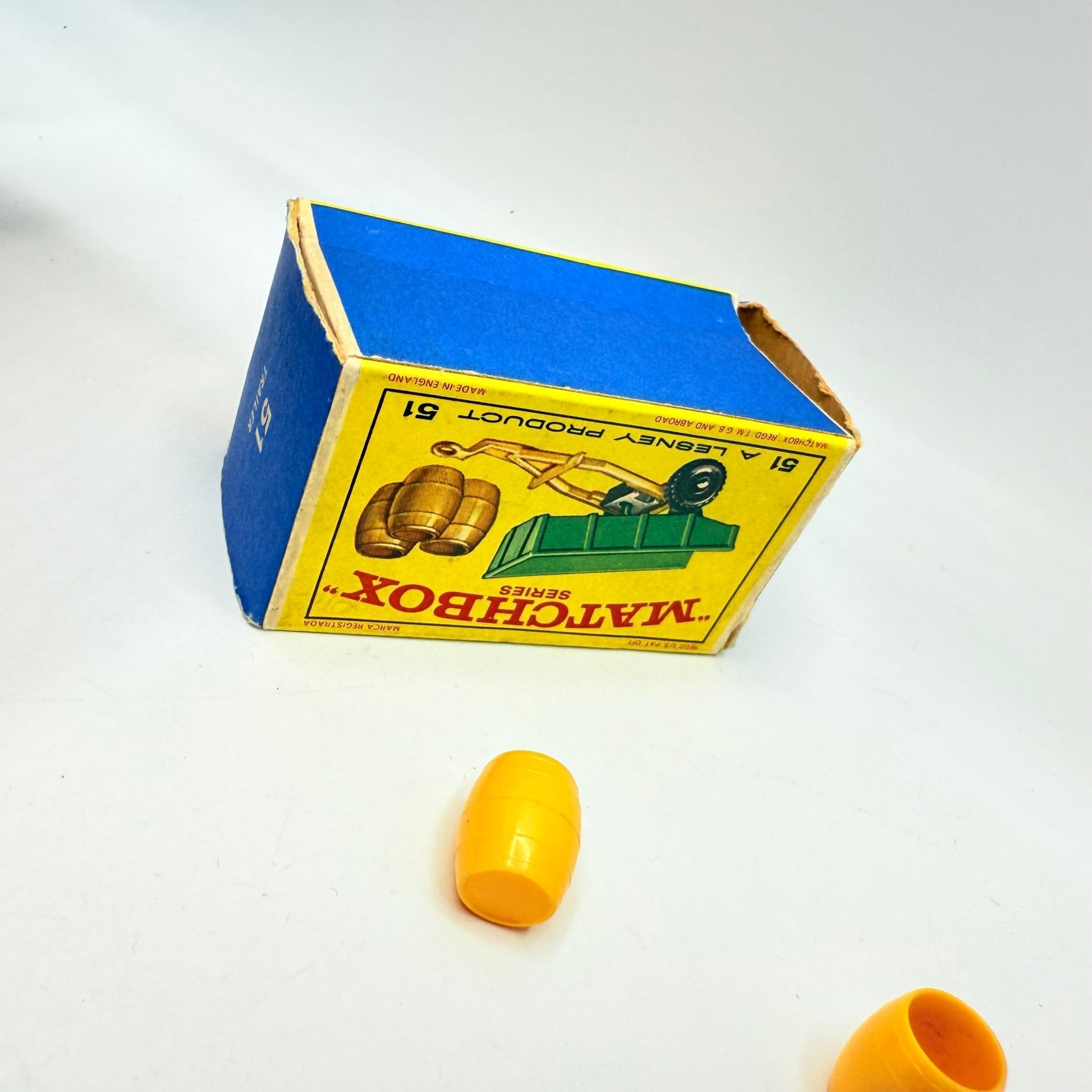 Matchbox Lesney 51b Farm Trailer with Black Tyres - Magic Matchbox