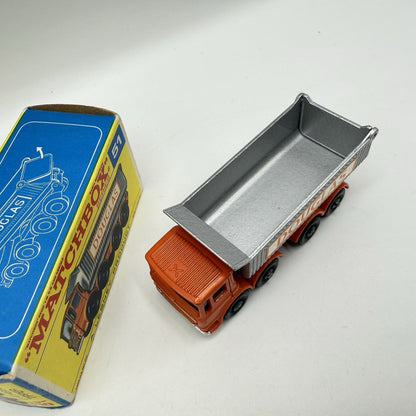 Matchbox Lesney 51c 8 Wheel Tipper Truck Orange - Magic Matchbox