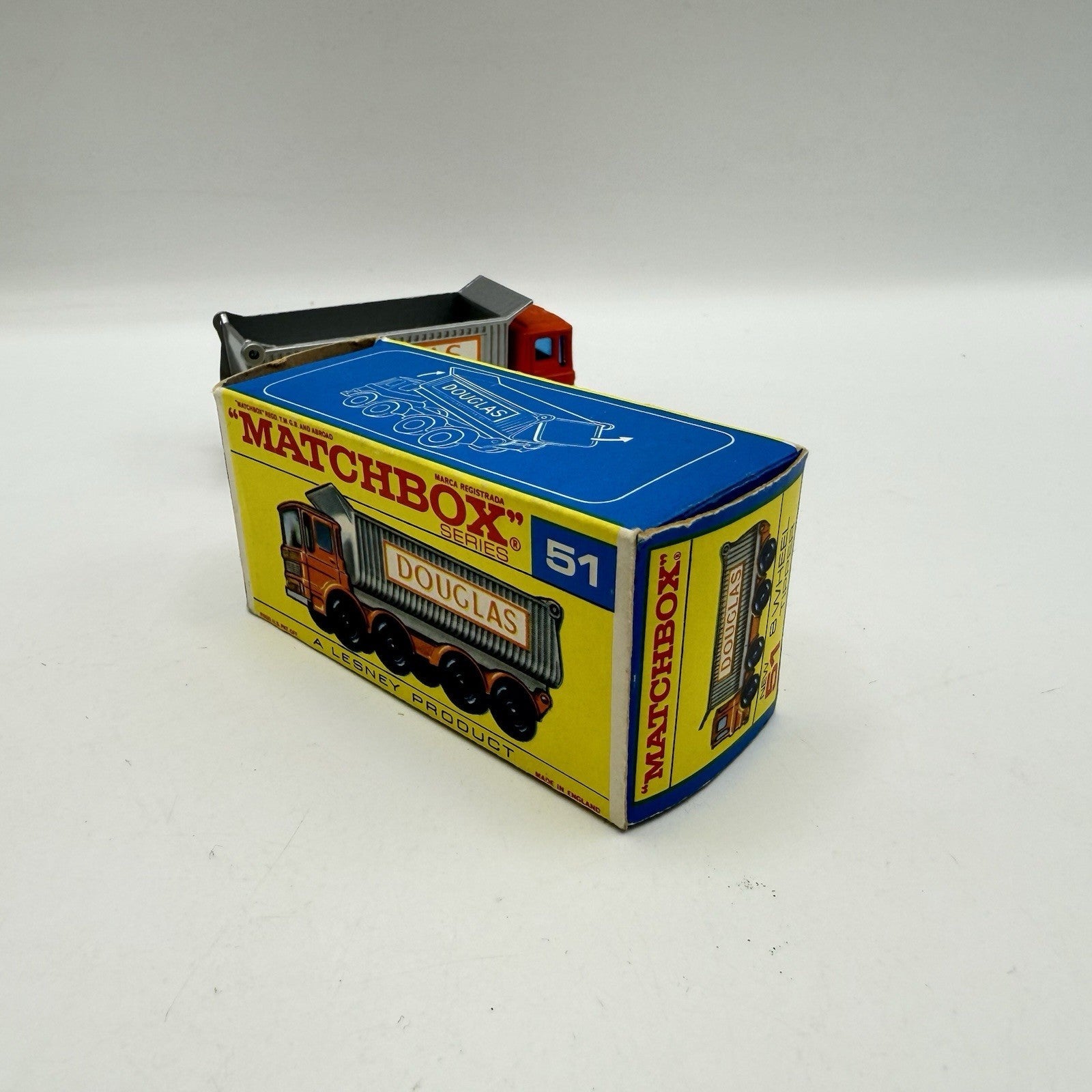 Matchbox Lesney 51c 8 Wheel Tipper Truck Orange - Magic Matchbox