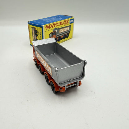 Matchbox Lesney 51c 8 Wheel Tipper Truck Orange - Magic Matchbox