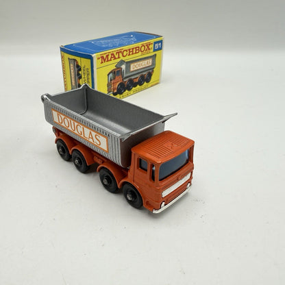 Matchbox Lesney 51c 8 Wheel Tipper Truck Orange - Magic Matchbox