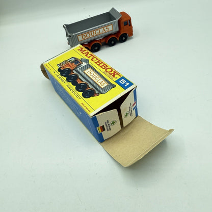 Matchbox Lesney 51c 8 Wheel Tipper Truck Orange - Magic Matchbox