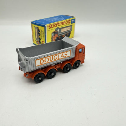 Matchbox Lesney 51c 8 Wheel Tipper Truck Orange - Magic Matchbox