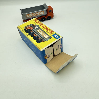 Matchbox Lesney 51c 8 Wheel Tipper Truck Orange - Magic Matchbox
