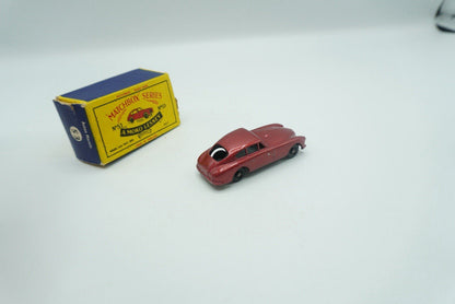 Matchbox Lesney 53a Aston Martin DB2 - 4 METALLIC RED & BPW Damaged Box - Magic Matchbox
