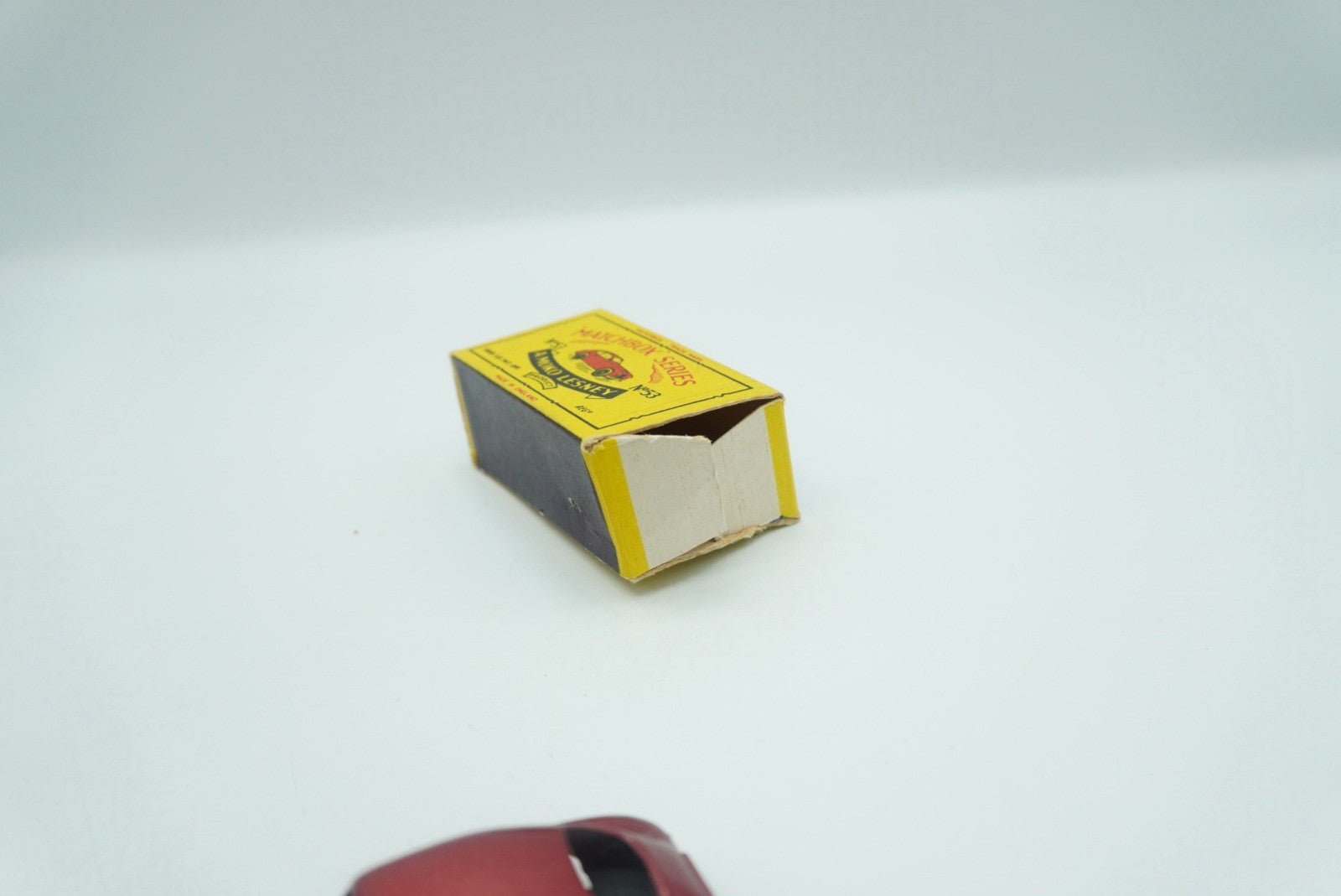 Matchbox Lesney 53a Aston Martin DB2 - 4 METALLIC RED & BPW Damaged Box - Magic Matchbox