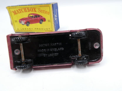 Matchbox Lesney 53a Aston Martin DB2 - 4 Rare Red BPW - Magic Matchbox