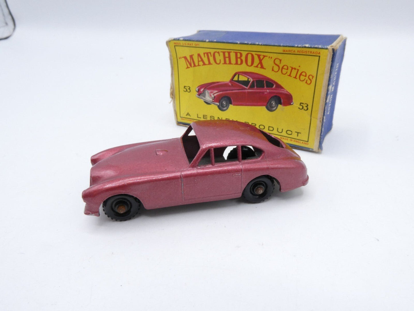 Matchbox Lesney 53a Aston Martin DB2 - 4 Rare Red BPW - Magic Matchbox