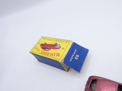 Matchbox Lesney 53a Aston Martin DB2 - 4 Rare Red BPW - Magic Matchbox