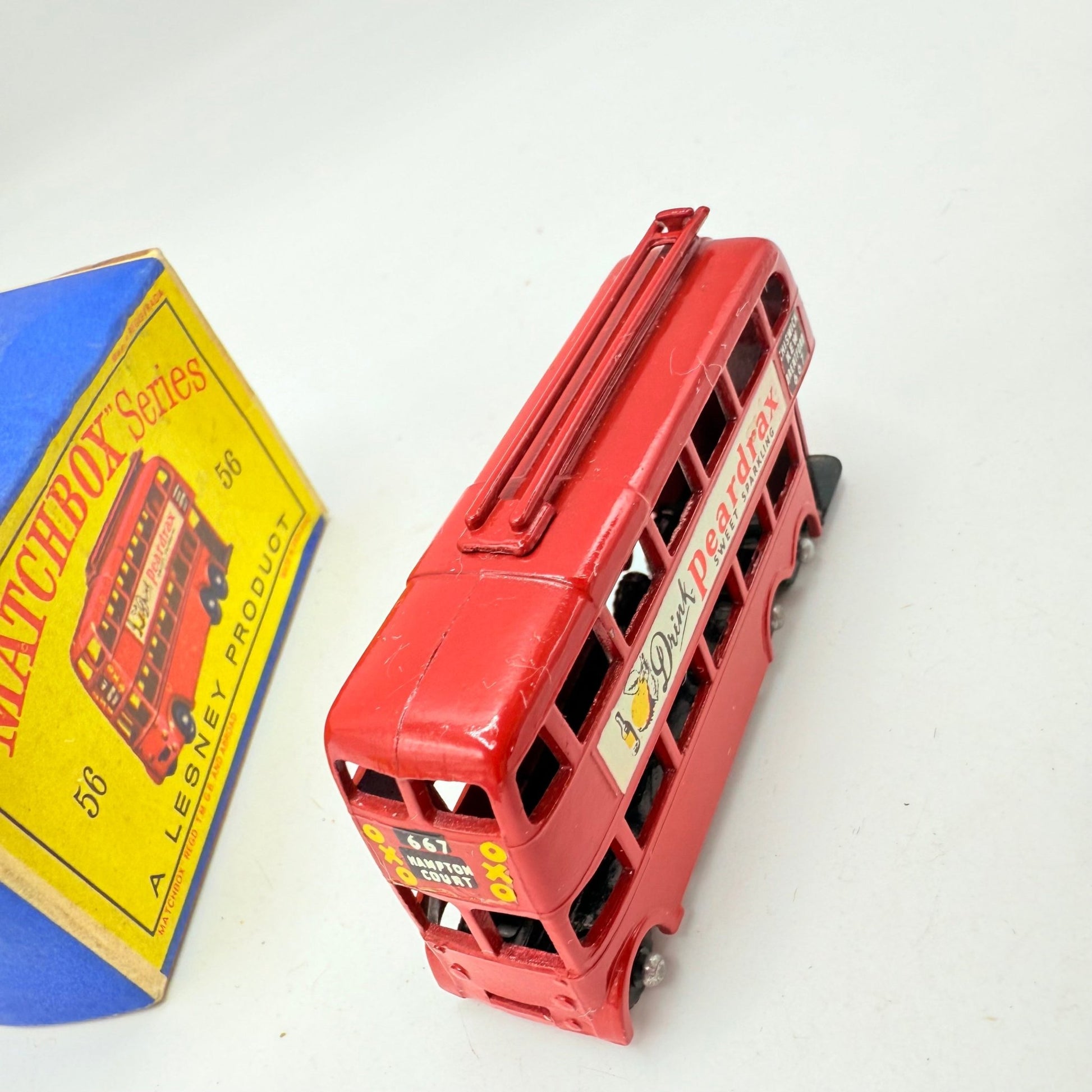 Matchbox Lesney 56a London Trolleybus "Drink Peardrax" BPW - Magic Matchbox