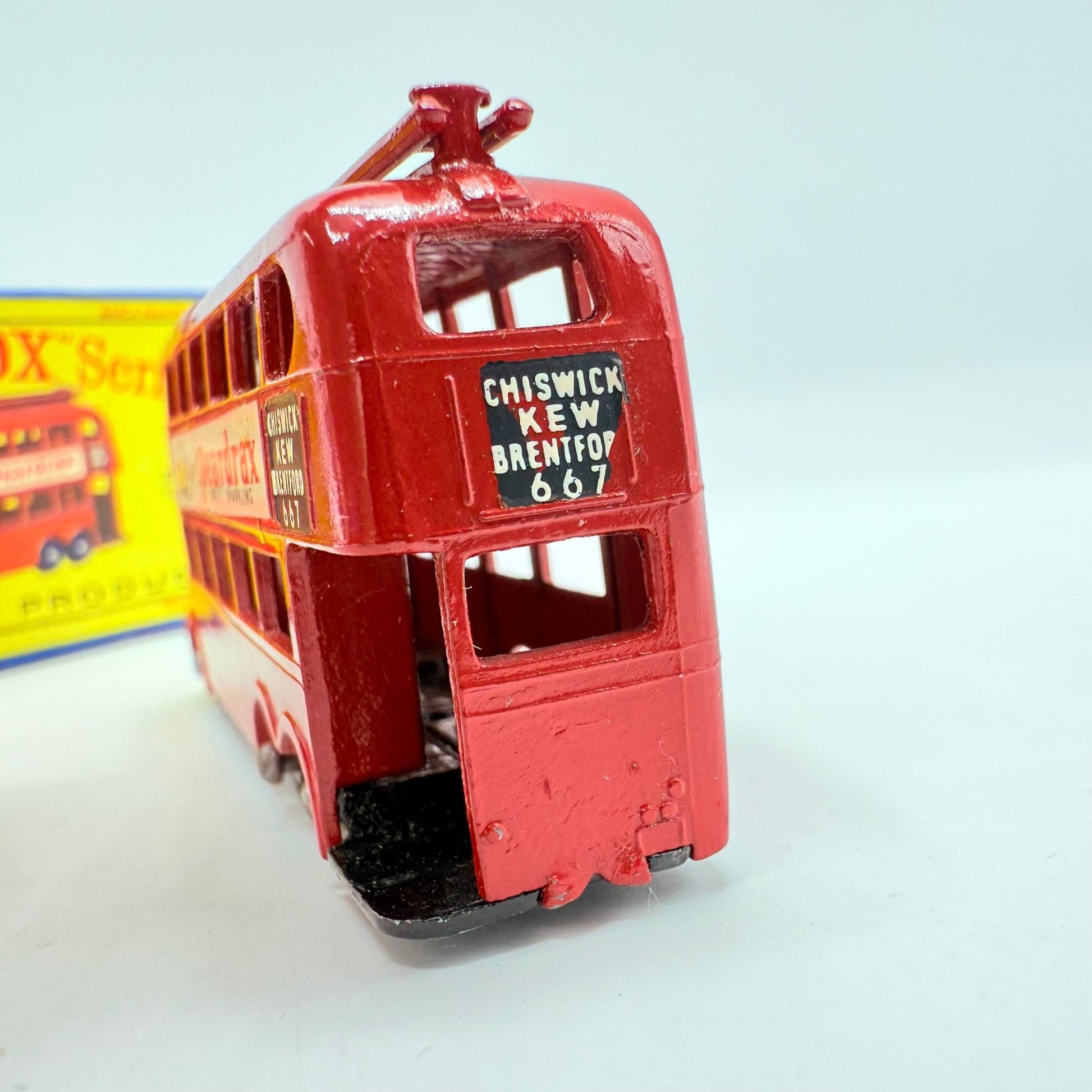 Matchbox Lesney 56a London Trolleybus "Drink Peardrax" BPW - Magic Matchbox