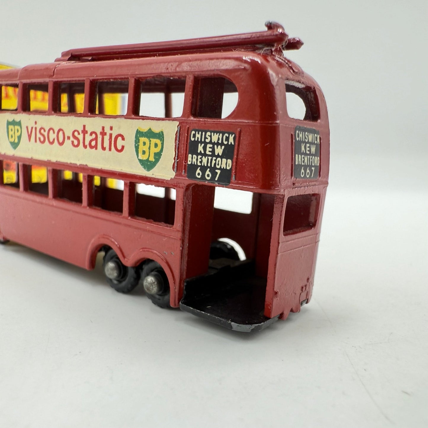 Matchbox Lesney 56a London Trolleybus RARE "BP VISCO - STATIC" DECALS - Magic Matchbox