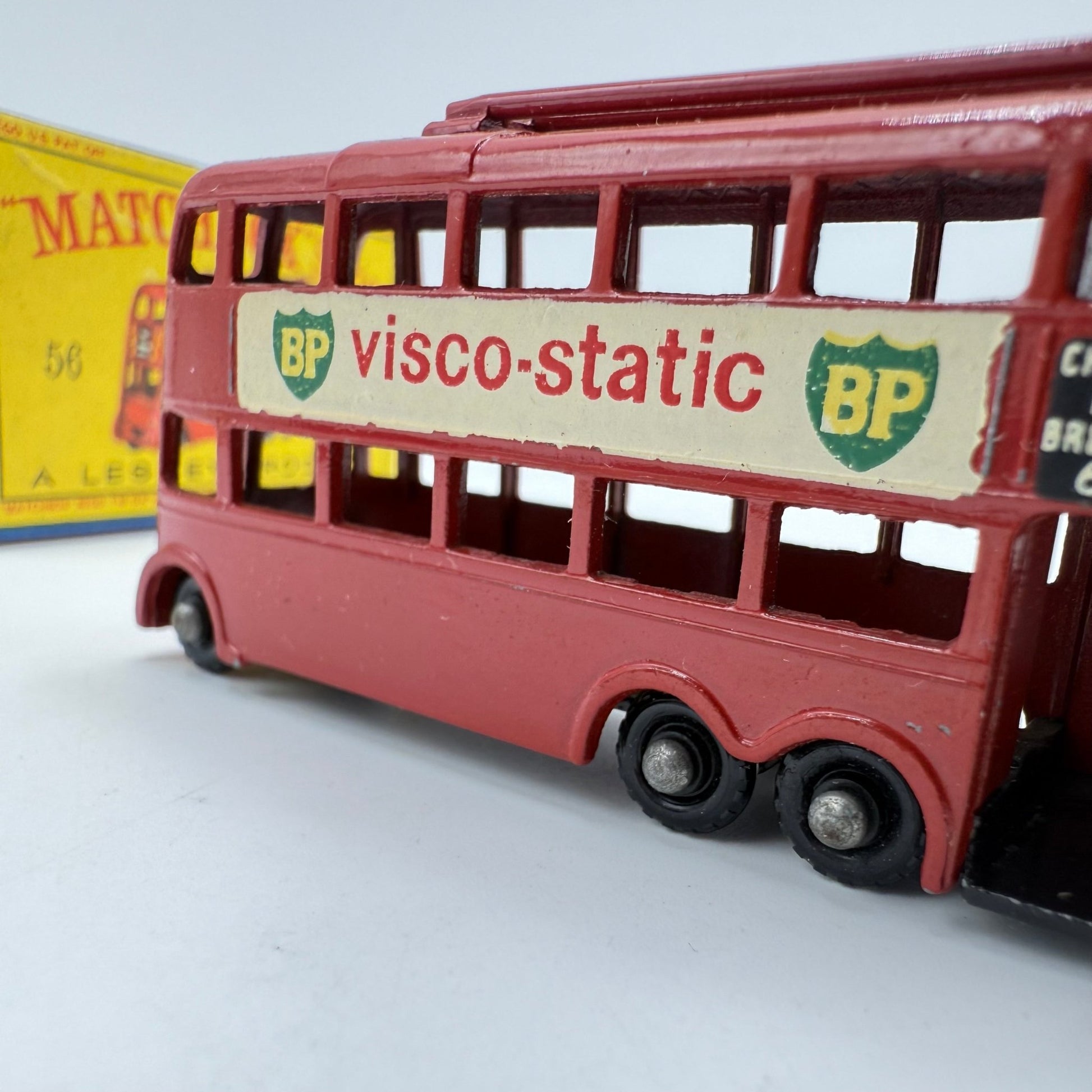 Matchbox Lesney 56a London Trolleybus RARE "BP VISCO - STATIC" DECALS - Magic Matchbox