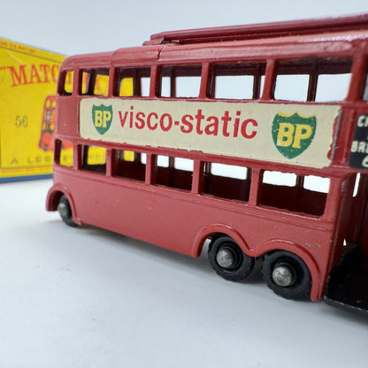 Matchbox Lesney 56a London Trolleybus RARE "BP VISCO - STATIC" DECALS - Magic Matchbox
